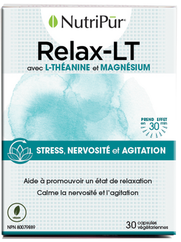 Relax - Lt - Nutripur - avec  L -théanine et magnésium - stress- nervosité et agitation - calm l'agitation
