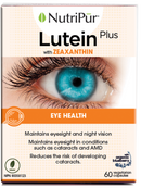 Lutein plus - Nutripur - with Zeaxanthin - eye health - eyesight - night vision - cataracts - AMD - Organic Blueberry