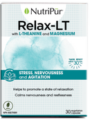 Relax-LT - Nutripur - with L-theanine and Magnesium - stress, nervousness and agitation - helps promote relaxation  and calms nervousness